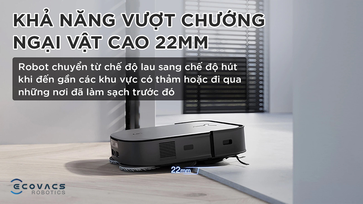 Khả năng vượt chướng ngại vật cao 22mm