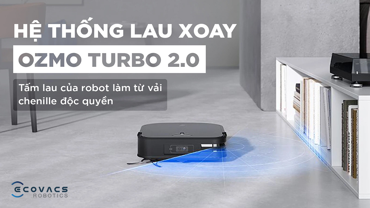 Sử dụng hệ thống lau xoay Ozmo Turbo 2.0