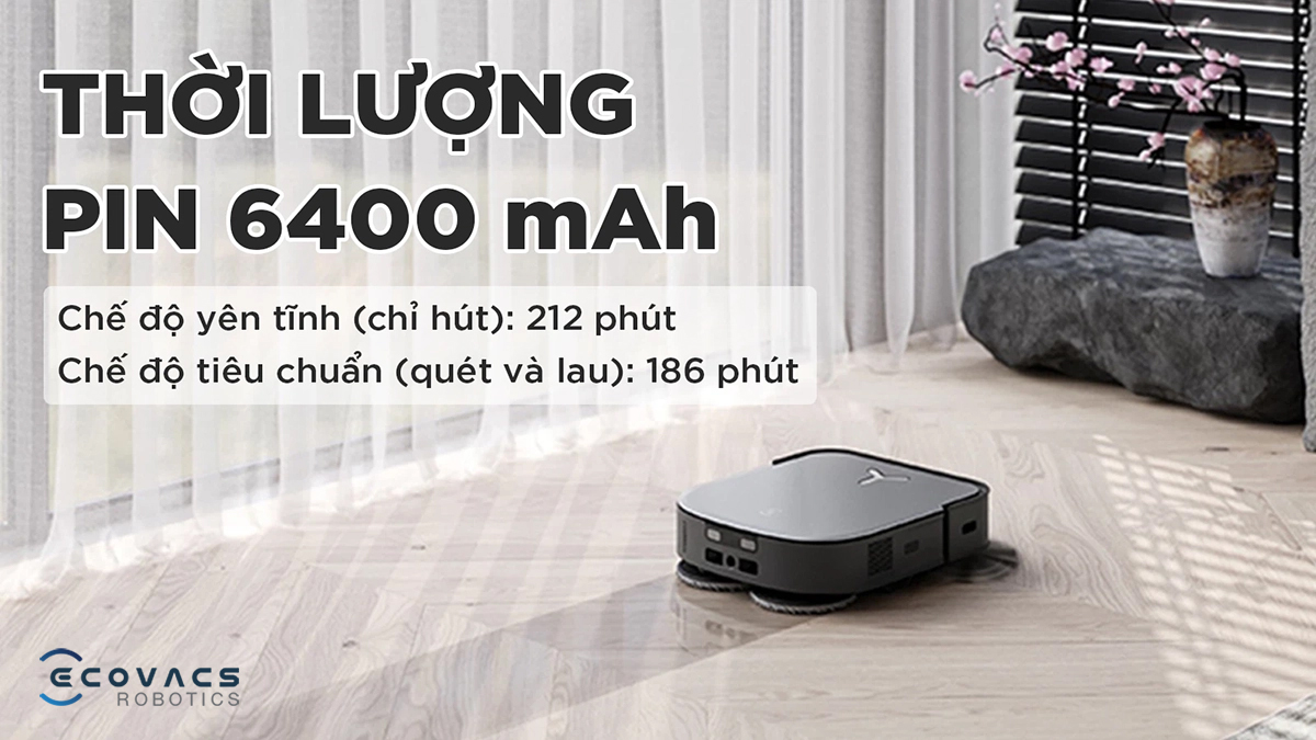 Thời lượng pin 6400 mAh cực khủng