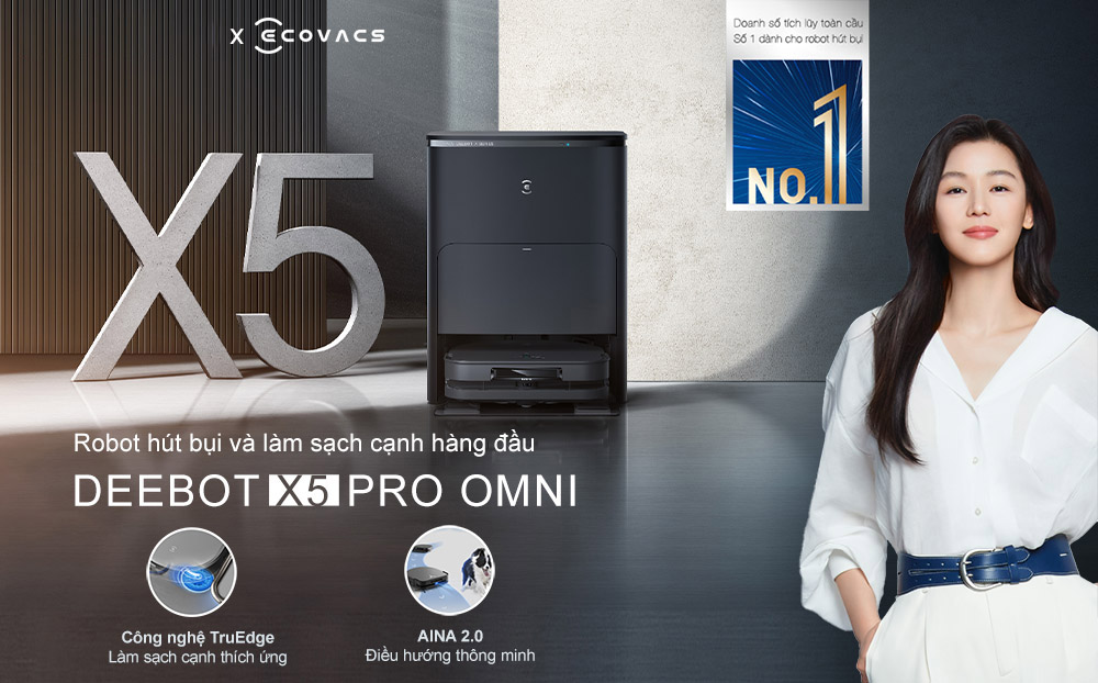 Ecovacs Deebot X5 Pro Omni Quốc Tế